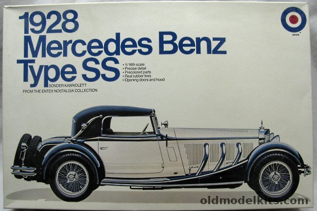 Entex 1/16 1928 Mercedes-Benz Type SS Sonder Kabriolett, 9031 plastic model kit